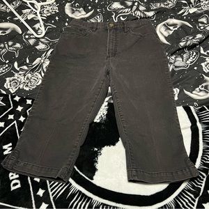 Side Slit Retro Capri Jeans, US10